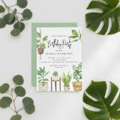 Invitation Boho Aquarelle Pointée Plante fête d'anniversaire