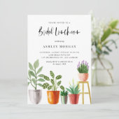 Invitation Boho Aquarelle Poted Plante Bridal Luncheon (Debout devant)