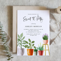 Boho Aquarelle Poted Plante Sweet 16 Party