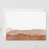 Invitation Boho Aquarelle Terracotta Désert Photo Baptême (Dos)