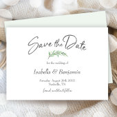 Invitation Boho Aquarelle Verdure Enregistrer La Date