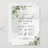 Invitation Boho aquarelle verdure feuillage boho répétition (Devant)