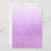 Invitation Boho Aquarelle violet papillon Baby shower fille (Dos)