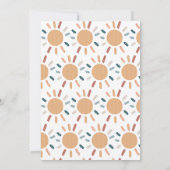 Invitation Boho aquarelle Voici le baby shower Son (Dos)