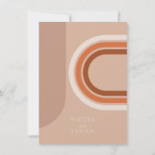 Invitation Boho Arc Abstrait (Dos)