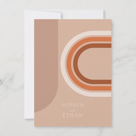 Invitation Boho Arc Abstrait (Dos)