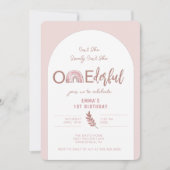 Invitation Boho Arc Arc rose Arc Onederday (Devant)