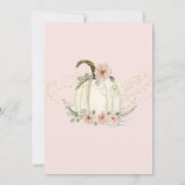 Invitation Boho Arc-en-ciel Citrouille rose Floral Or Éperche (Dos)