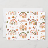 Invitation Boho Arc-en-ciel Sexe Neutre Anniversaire Photo (Dos)