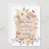 Invitation BOHO Arc Moderne Automne Floral Automne Papillon I (Devant)