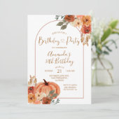 Invitation Boho Arch automne citrouille anniversaire 30 ans f (Debout devant)