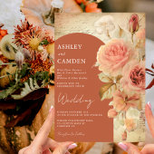 Invitation Boho Arch Automne Terracotta Mariage