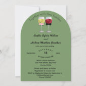 Invitation Boho Arch Couple vin Mariage (Devant)