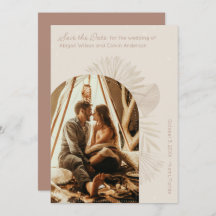 Boho Arch et Palm Terracotta Enregistrer la date