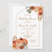 Invitation Boho Arch Fête d'anniversaire 30 ans Dîner de fête (Devant)