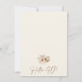 Invitation Boho Arch Floral Pampas Herbe Bonjour 40 Anniversa (Dos)