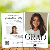 Invitation Boho Arch Graduation College Fund QR Code