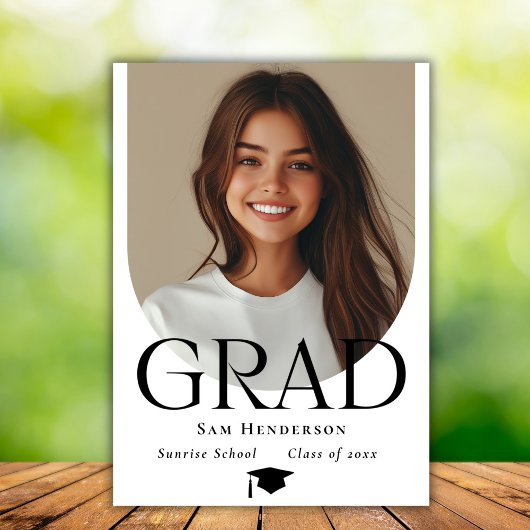 Invitation Boho Arch Graduation College Fund QR Code