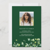 Invitation Boho Arch Ivy Forest Green Graduation (Dos)