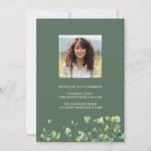 Invitation Boho Arch Ivy Sage Green Graduation (Dos)