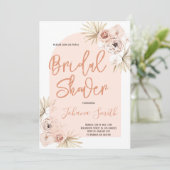 Invitation Boho Arch Moderne Floral Douche nuptiale Invitatio (Debout devant)