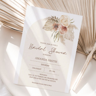 Invitation Boho Arch Pampas Grass Fête des mariées Florale