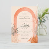 Invitation Boho Arch Pampas Grass Wedding (Debout devant)