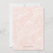 Invitation Boho arch pampas herbe rose pâle mariage initial (Dos)
