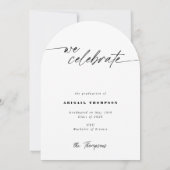 Invitation Boho Arch Photo Moderne Écriture Graduée (Dos)