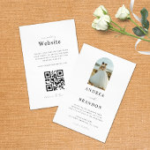 Invitation Boho Arch Photo Simple Élégant Tout en un Mariage