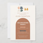 Invitation Boho Arch Retro Graduation personnalisée (Dos)