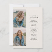 Invitation Boho Arch Simple Trois Photo Graduation Budget (Dos)