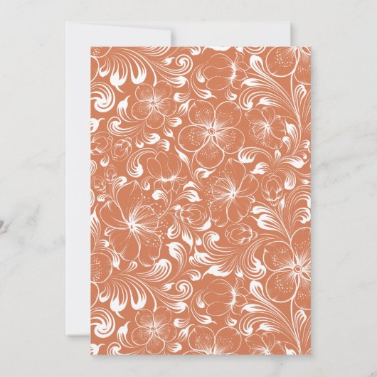 Invitation Boho Arch Terra Cotta Enregistrer la date (Dos)