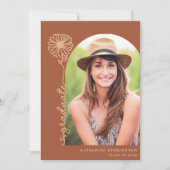 Invitation Boho Arch Terracotta Gold Photo manuscrite (Devant)