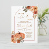 Invitation Boho Arch Terracotta Houseécher Party Floral (Debout devant)