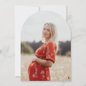 Invitation Boho Arch Un Petit Baby shower Fleur sauvage Photo (Dos)