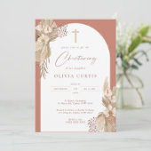 Invitation Boho Arche en Terracotta avec Herbe de Pampas pour (Debout devant)