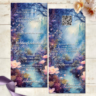 Invitation Boho Artistic Aquarelle Floral Tout en un Mariage