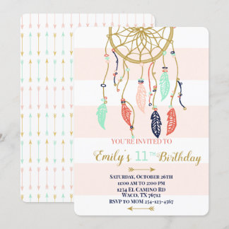 Invitation Boho attrape-rêves