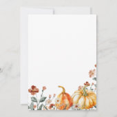 Invitation Boho automnal Deux Petits Citrouilles Baby Shower (Dos)