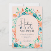 Invitation Boho automne aquarelle fleurie de l'automne douche (Devant)
