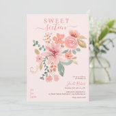 Invitation Boho automne aquarelle florale chic Sweet 16 (Debout devant)