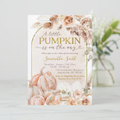 Invitation Boho Automne automne Citrouille sauvage Baby showe (Debout devant)