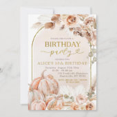 Invitation Boho Automne Automne Citrouille Wild Floral Annive (Devant)