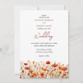 Invitation Boho automne automne fleurs sauvages mariage invit (Devant)