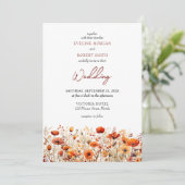 Invitation Boho automne automne fleurs sauvages mariage invit (Debout devant)