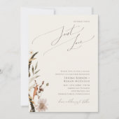 Invitation Boho Automne Beige Rien De Fancy Just Love Mariage (Devant)