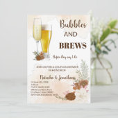 Invitation Boho Automne Bubble & Brews Couples Douche (Debout devant)
