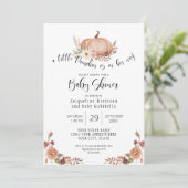Invitation BOHO Automne Citrouille Floral Automne Feuilles Pa (Debout devant)