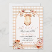 Invitation Boho Automne Citrouille Vêtements Baby shower Invi (Devant)